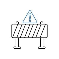 barrier concept line icon. Simple element illustration. barrier concept outline symbol design. vector