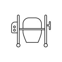concrete mixer concept line icon. Simple element illustration. concrete mixer concept outline symbol design. vector
