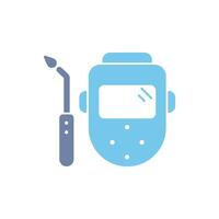 welding mask concept line icon. Simple element illustration. welding mask concept outline symbol design. vector