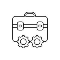 toolbox concept line icon. Simple element illustration. toolbox concept outline symbol design. vector