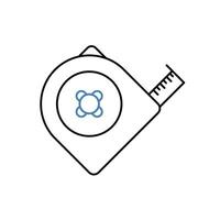 tape measure concept line icon. Simple element illustration. tape measure concept outline symbol design. vector