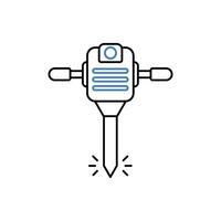 jackhammer concept line icon. Simple element illustration. jackhammer concept outline symbol design. vector