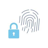 biometric lock concept line icon. Simple element illustration. biometric lock concept outline symbol design. vector
