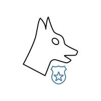 guard dog concept line icon. Simple element illustration. guard dog concept outline symbol design. vector