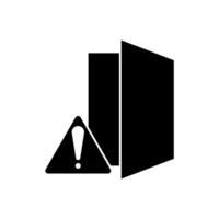 door alert concept line icon. Simple element illustration. door alert concept outline symbol design. vector