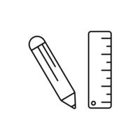 ruler concept line icon. Simple element illustration. ruler concept outline symbol design. vector