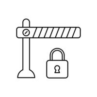 barrier concept line icon. Simple element illustration. barrier concept outline symbol design. vector