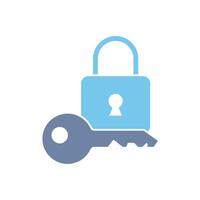 lock and key concept line icon. Simple element illustration. lock and key concept outline symbol design. vector