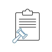 power of attorney concept line icon. Simple element illustration. power of attorney concept outline symbol design. vector