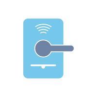 smart lock concept line icon. Simple element illustration. smart lock concept outline symbol design. vector