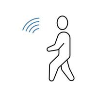motion sensor concept line icon. Simple element illustration. motion sensor concept outline symbol design. vector