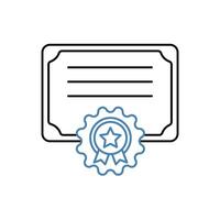 license concept line icon. Simple element illustration. license concept outline symbol design. vector