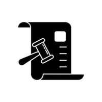 court order concept line icon. Simple element illustration. court order concept outline symbol design. vector