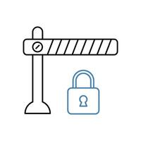 barrier concept line icon. Simple element illustration. barrier concept outline symbol design. vector