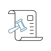 court order concept line icon. Simple element illustration. court order concept outline symbol design. vector