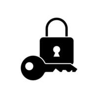 lock and key concept line icon. Simple element illustration. lock and key concept outline symbol design. vector