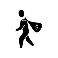 thief concept line icon. Simple element illustration. thief concept outline symbol design. vector