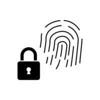 biometric lock concept line icon. Simple element illustration. biometric lock concept outline symbol design. vector