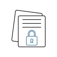 non disclosure agreement concept line icon. Simple element illustration. non disclosure agreement concept outline symbol design. vector
