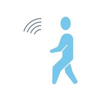 motion sensor concept line icon. Simple element illustration. motion sensor concept outline symbol design. vector