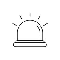 alarm concept line icon. Simple element illustration. alarm concept outline symbol design. vector