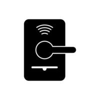 smart lock concept line icon. Simple element illustration. smart lock concept outline symbol design. vector