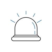 alarm concept line icon. Simple element illustration. alarm concept outline symbol design. vector