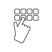 code concept line icon. Simple element illustration. code concept outline symbol design. vector