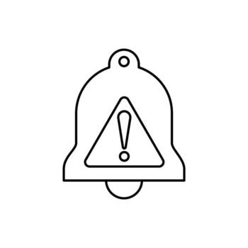 alert concept line icon. Simple element illustration. alert concept outline symbol design. vector