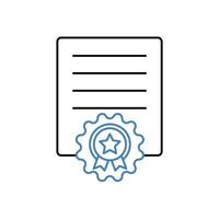 certificate concept line icon. Simple element illustration. certificate concept outline symbol design. vector