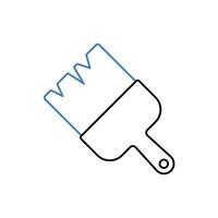 paintbrush concept line icon. Simple element illustration. paintbrush concept outline symbol design. vector