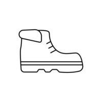 work boots concept line icon. Simple element illustration. work boots concept outline symbol design. vector