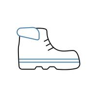 work boots concept line icon. Simple element illustration. work boots concept outline symbol design. vector