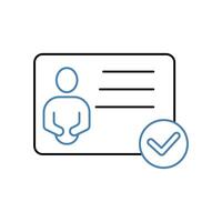 id card concept line icon. Simple element illustration. id card concept outline symbol design. vector