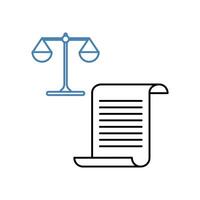 legal document concept line icon. Simple element illustration. legal document concept outline symbol design. vector