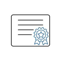 patent concept line icon. Simple element illustration. patent concept outline symbol design. vector