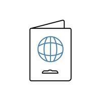passport concept line icon. Simple element illustration. passport concept outline symbol design. vector