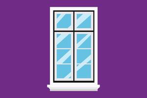 Modern window isolated on purple background vector