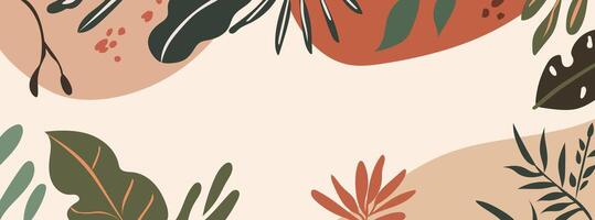 background with simple shapes organic lines vector