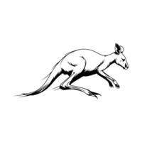 outline of a kangaroo vector