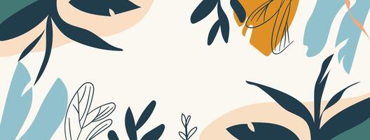 background with simple shapes organic lines vector