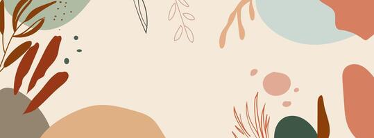 background with simple shapes organic lines vector