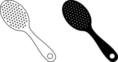 rice paddle or rice spoon icon set vector