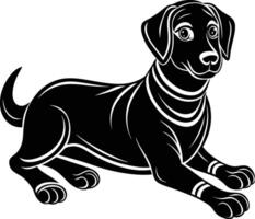 labrador retriever dog silhouette design,isolated on white background. vector