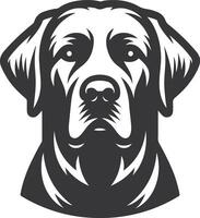 labrador retriever dog silhouette design,isolated on white background. vector