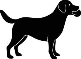 labrador retriever dog silhouette design,isolated on white background. vector