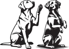 labrador retriever dog silhouette design,isolated on white background. vector