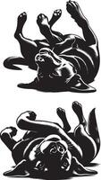 labrador retriever dog silhouette design,isolated on white background. vector