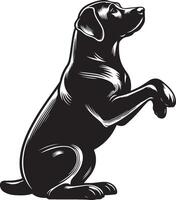 labrador retriever dog silhouette design,isolated on white background. vector