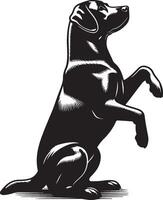 labrador retriever dog silhouette design,isolated on white background. vector